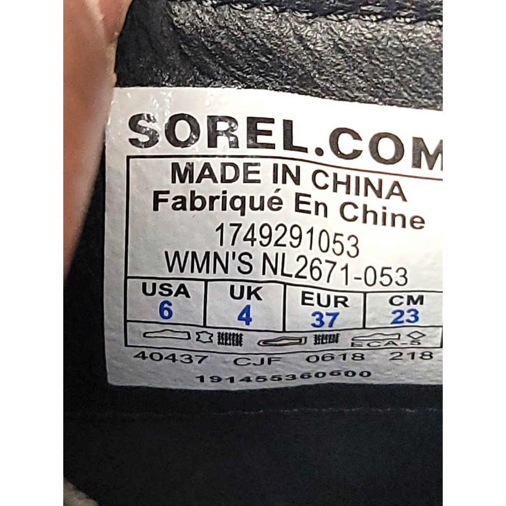 Sorel Women's Leather Chelsea Ankle Pull On Boots Size‎ 6 Gray & Black - Picture 12 of 14